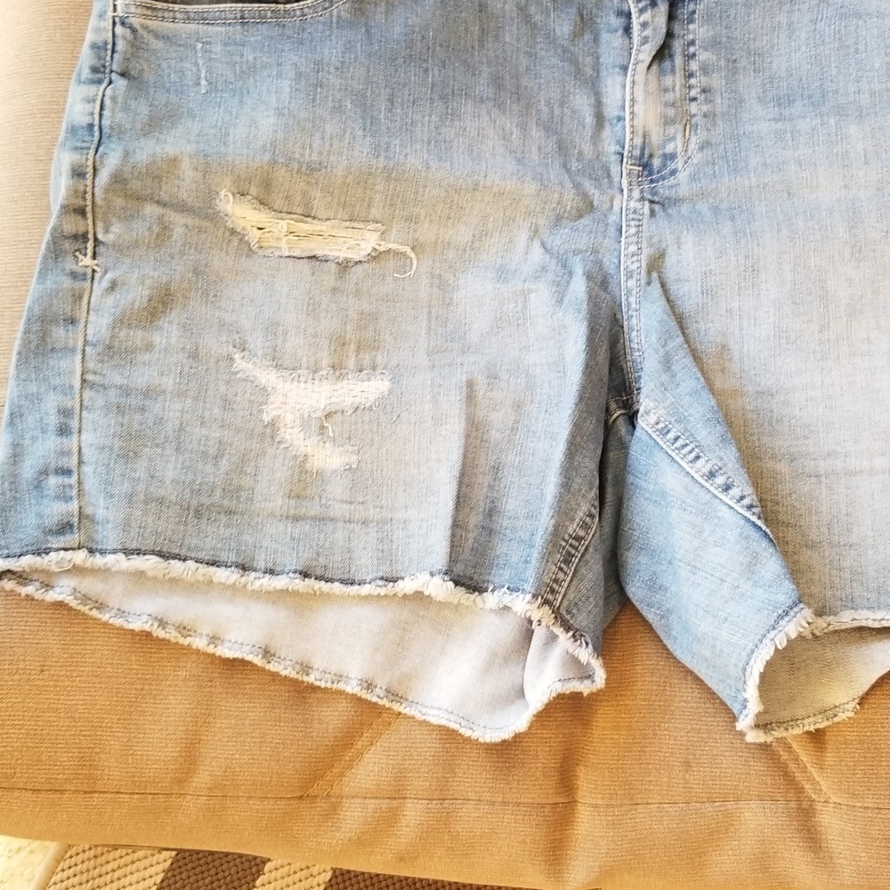 Lane Bryant factory distressed cut off shorts